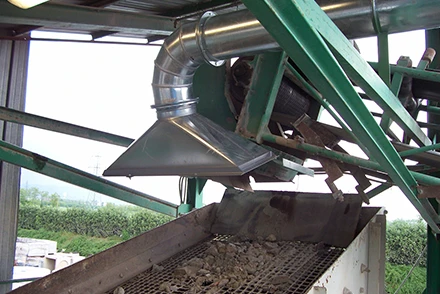 Impianto di aspirazione cava