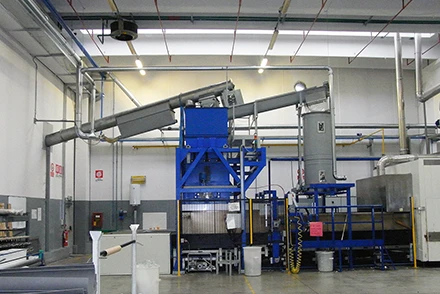 Aspirazione e filtrazione per l'industria della gomma e della plastica