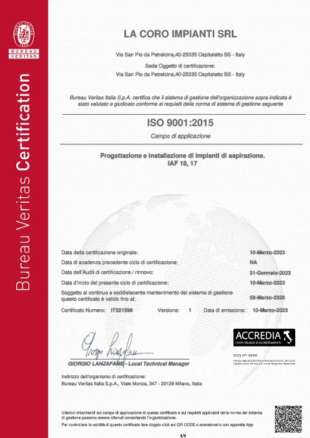 Certificazione ISO 9001:2015